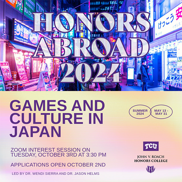 Honors Abroad 2024: Games and Culture in Japan