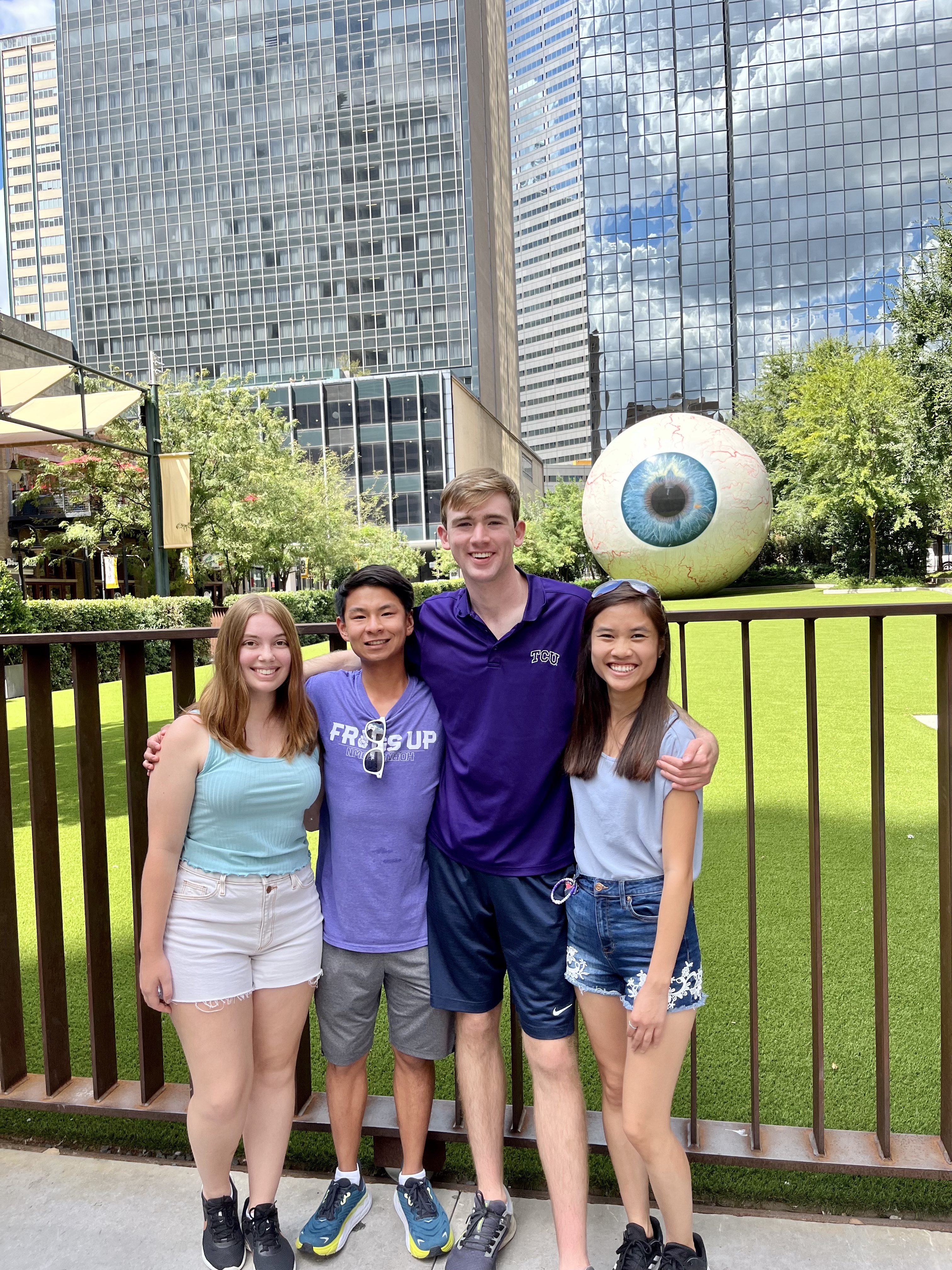 Trey (second from right) on a trip to Dallas with the “City as Text” Honors class